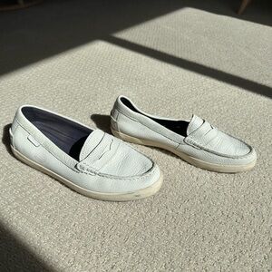 Cole Haan White Leather Loafers